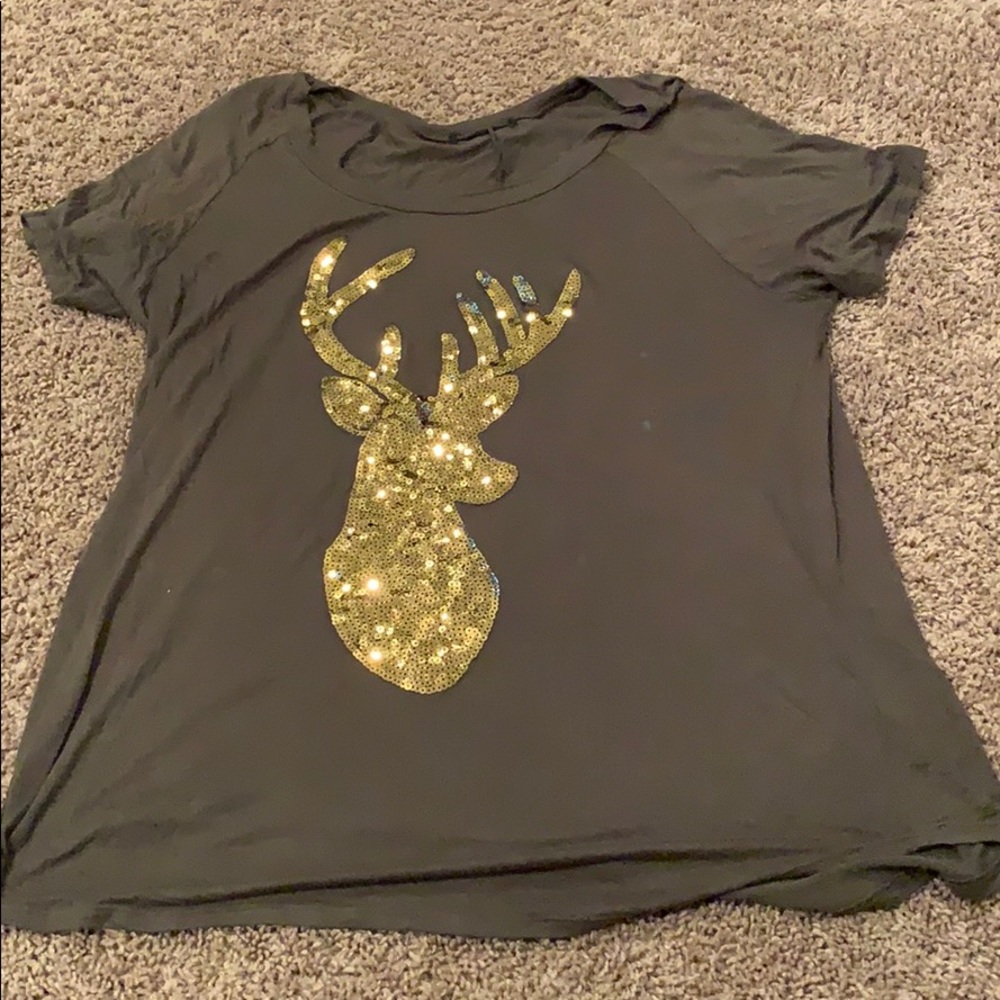 Deer Sequined Blouse